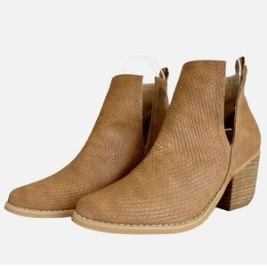 Arider Girl JENA Ankle Boot Bootie Brown Snake Embossed Western Rodeo